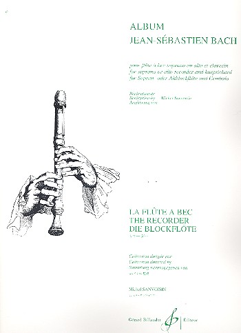 Album Jean-Sebastien Bach&nbsp;&nbsp;pour flute a bec soprano ou alto&nbsp;&nbsp;et clavecin