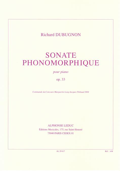 Sonate phonomorphique op.33  pour piano  