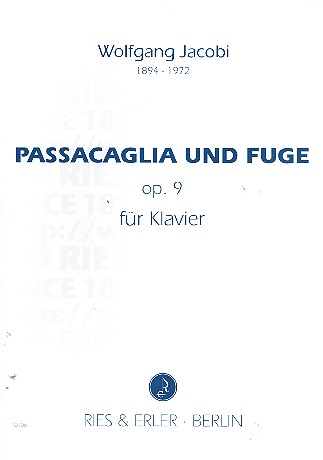 Passacaglia und Fuge op.9  für Klavier  
