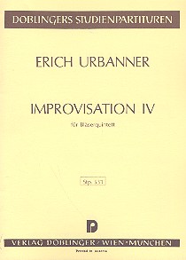 Improvisation 4 für Flöte, Oboe,&nbsp;&nbsp;Klarinette, Horn und Fagott&nbsp;&nbsp;Studienpartitur