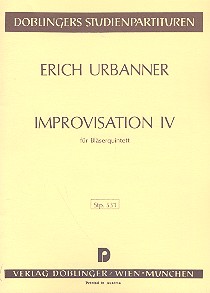 Improvisation 4 für Flöte, Oboe,  Klarinette, Horn und Fagott  Studienpartitur