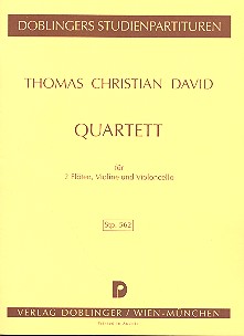 Quartett für 2 Flöten, Violine und  Violoncello,  Studienpartitur  