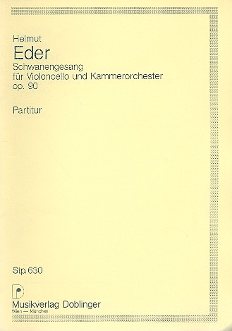 Schwanengesang op.90 für  Violoncello und Kammerorchester  Studienpartitur