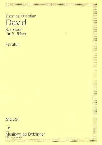 Serenade für 2 Oboen, 2 Klarinetten,  2 Hörner und 2 Fagotte  Studienpartitur