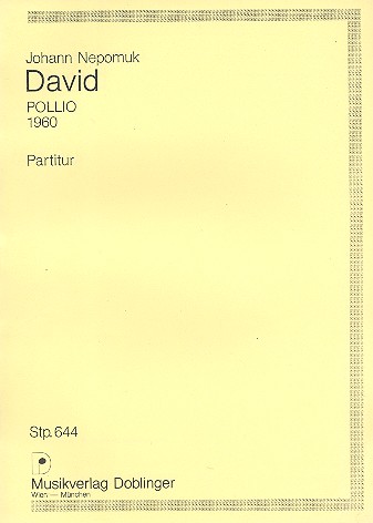 Pollio 1960 für Horn, 2 Violinen, Viola,&nbsp;&nbsp;Violoncello und Kontrabass&nbsp;&nbsp;Studienpartitur