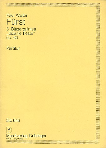 Bläserquintett Nr.5 op.60&nbsp;&nbsp;für Flöte, Oboe, Horn, Klarinette und Fagott&nbsp;&nbsp;Studienpartitur