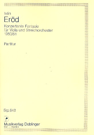 Konzertante Fantasie für Viola und  Streichorchester,  Studienpartitur  