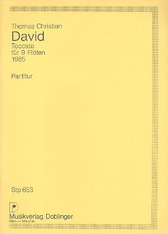 Toccata für 9 Flöten,  Studienpartitur    