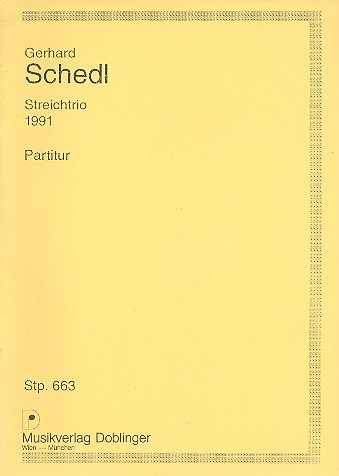 Trio für Violine, Viola und Violoncello  Studienpartitur  