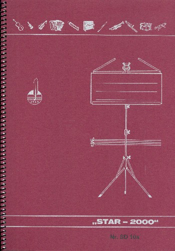 Notenbuch DIN A4 hoch 10 Systeme  21x29,7 cm Star-2000 Spiralbindung  96 Seiten