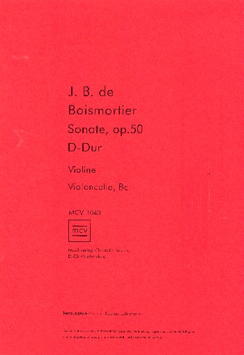 Sonate D-Dur op.50 für Violine,  Violoncello und Bc.  Partitur und Stimmen
