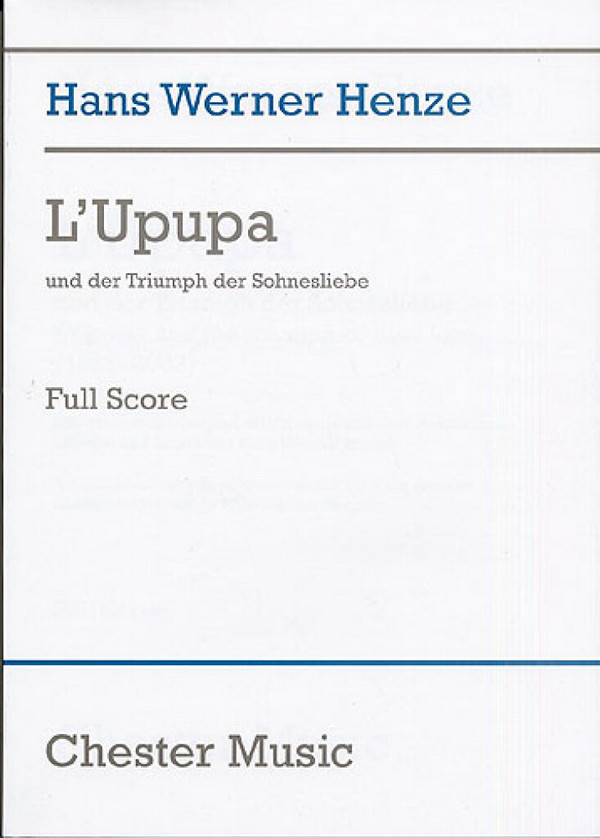 L'Upupa und der Triumph der Sohnesliebe&nbsp;&nbsp;&nbsp;&nbsp;Partitur