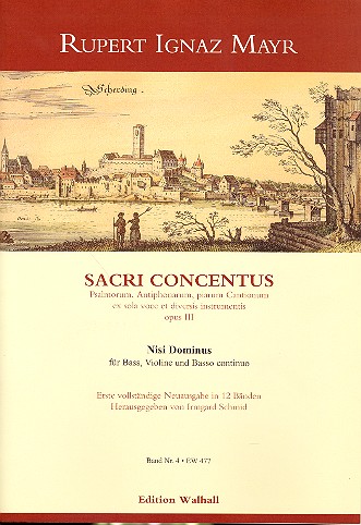 Nisi Dominus  für Bass, Violine und Bc  2 Partituren und Stimmen