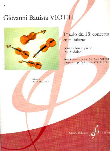 Solo no.1 mi mineur du&nbsp;&nbsp;concerto no.18 pour violon et&nbsp;&nbsp;piano (ou 2 violons)