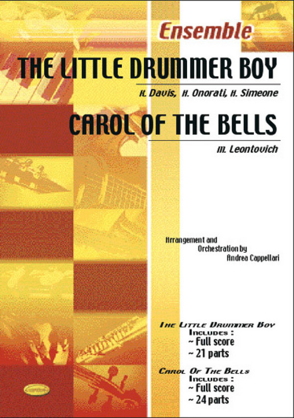 The little drummer boy   und&nbsp;&nbsp;carol of the bells für&nbsp;&nbsp;gem Ensemble (Orch), Partitur+Stimmen