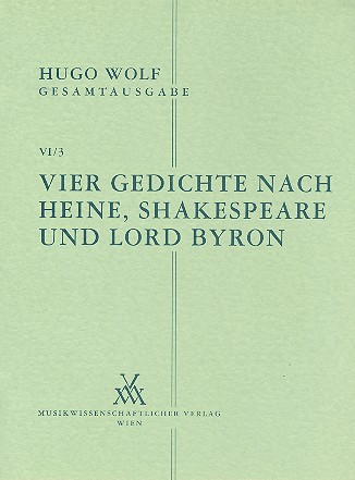 4 Gedichte nach Heine, Shakespeare und Lord Byron  für Gesang und Klavier (dt/en/it)  Janzik, Hans, Ed