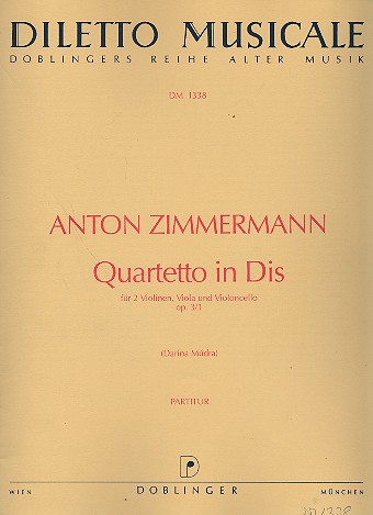 Quartetto in Dis (=Es-Dur) op.3,1  für Streichquartett  Partitur