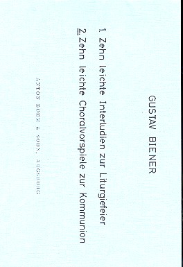 10 leichte Choralvorspiele zur Kommunion   für Orgel  