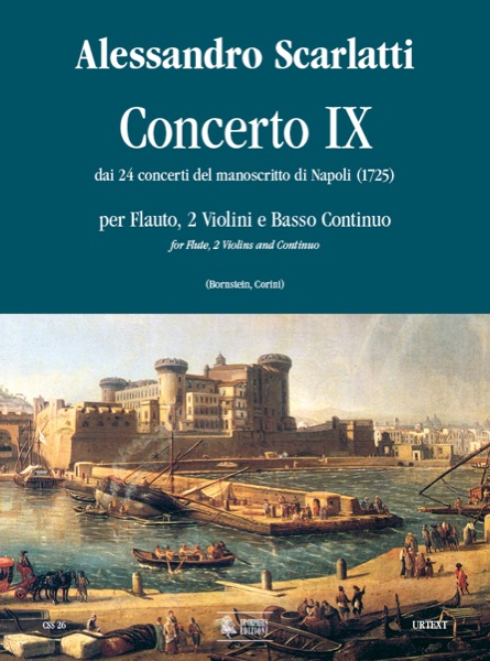 Concerto no.9 per flauto,  2 violini e bc, partitura+parti  Bornstein, A., rev.