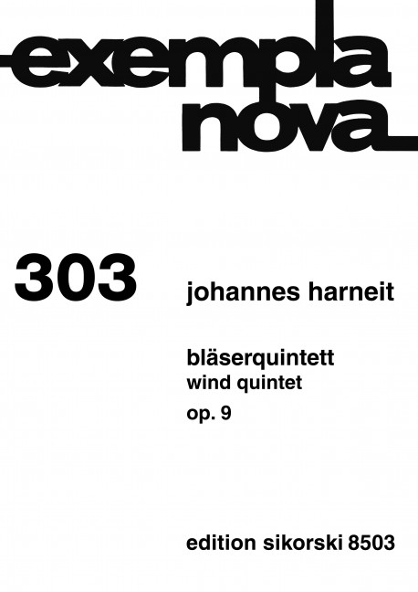 Bläserquintett op.9  Partitur und Stimmen  
