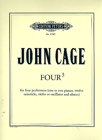 Four 3  for 12 rainsticks, violin or oscillator and silence  