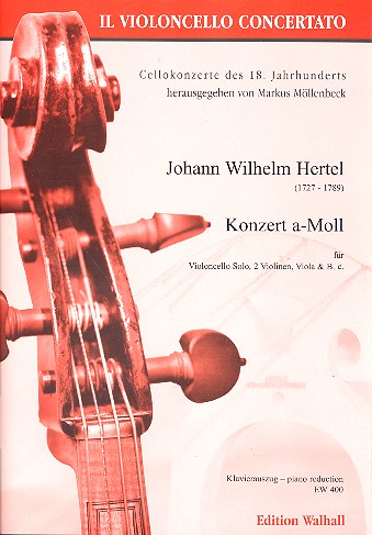 Konzert a-Moll  für Violoncello solo,  2 Violinen,Viola und Bc  Partitur und Stimmen
