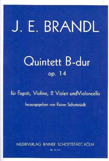 Quintett B-Dur op.14 für Fagott, Violine,  2 Violen und Violoncello  Partitur und Stimmen