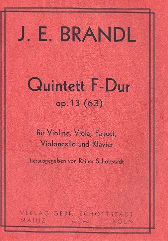 Quintett F-Dur op.63 (13) für  Fagott, Violine, Viola, Violoncello  und Klavier