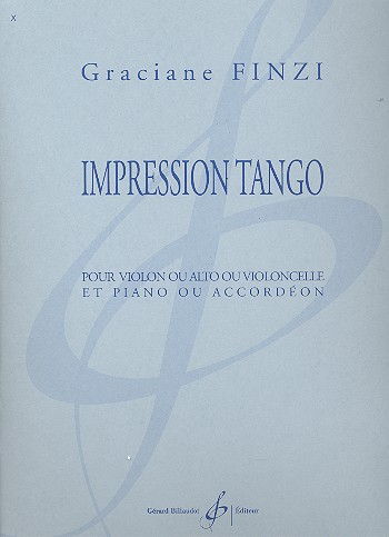 Impression tango pour violon (va,vc) et piano (acc)  parties  