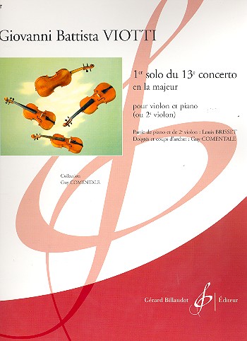 Solo no.1 la majeur du concerto no.13 pour violon&nbsp;&nbsp;et piano (ou 2 violons)&nbsp;&nbsp;