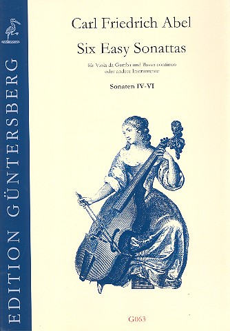 6 easy sonattas Sonaten IV - VI für  Viola da Gamba und BC oder andere  Instrumente,  Neuausgabe