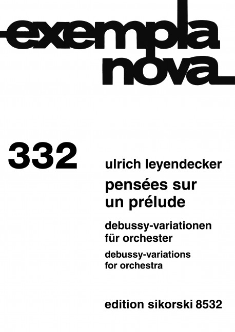 Pensées sur un prélude  Debussy-Variationen für Orchester  Studienpartitur