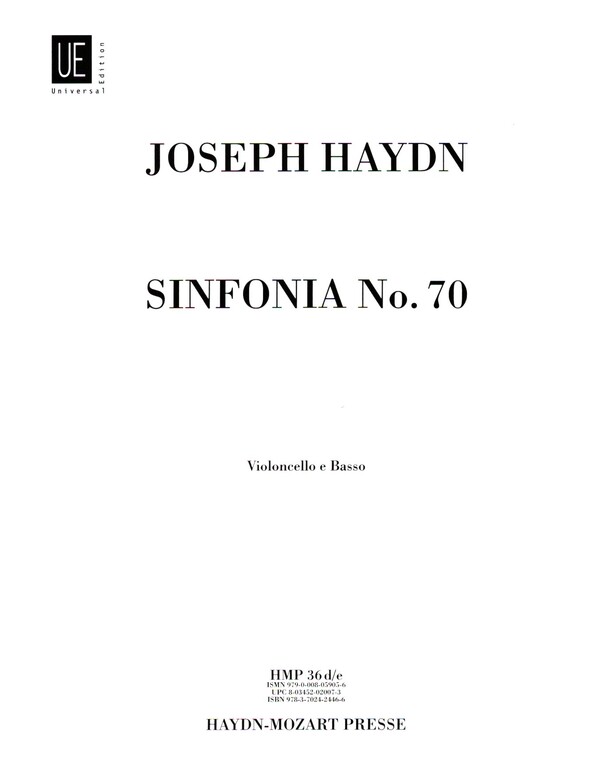 Sinfonie D-Dur Nr.70 für Orchester&nbsp;&nbsp;Violoncello/Kontrabass&nbsp;&nbsp;Robbins Landon, H.C., ed