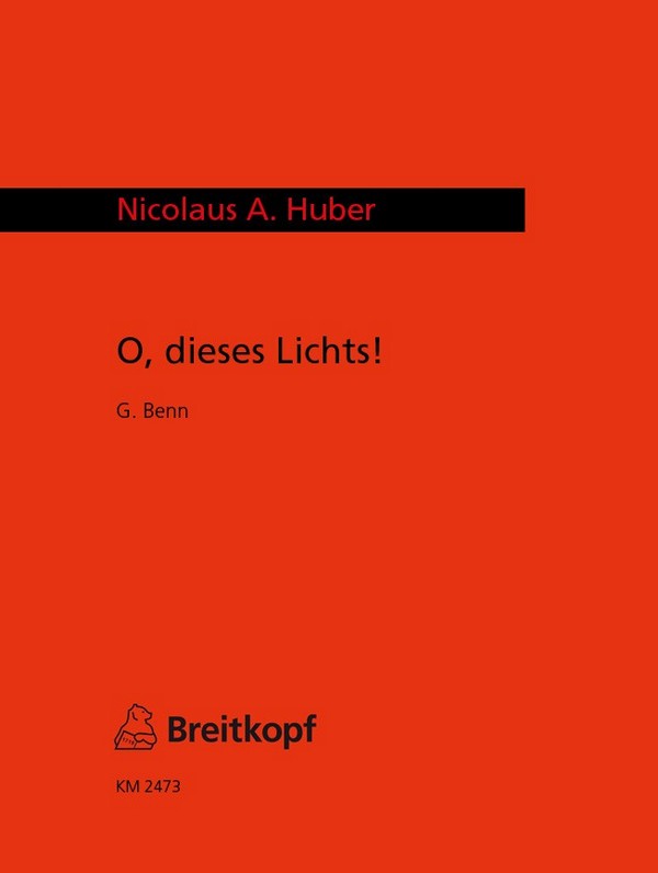 O dieses Lichts  für Flöte, Violoncello und Klavier  Spielpartitur