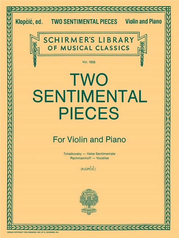2 sentimental pieces   for violin and piano  