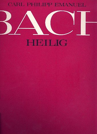 Heilig Wq217 für Alt,  Doppelchor und Orchester  Partitur