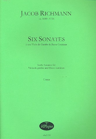 6 Sonaten für Viola da gamba  und Bc  
