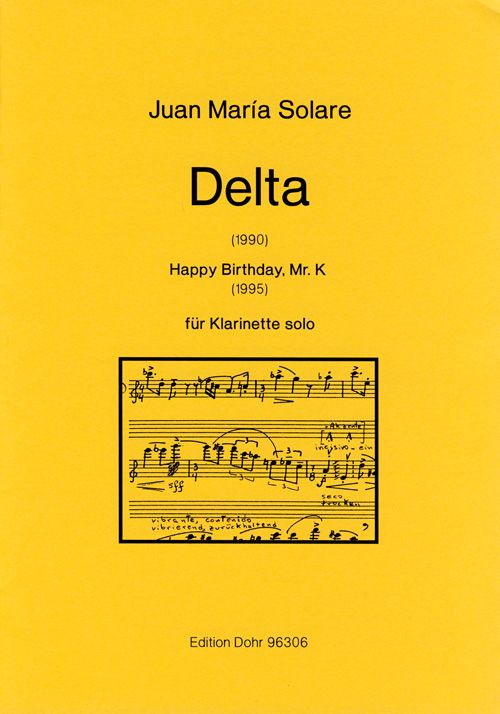 Delta für Klarinette solo  Tres piezas  Happy Birthday Mr.K.