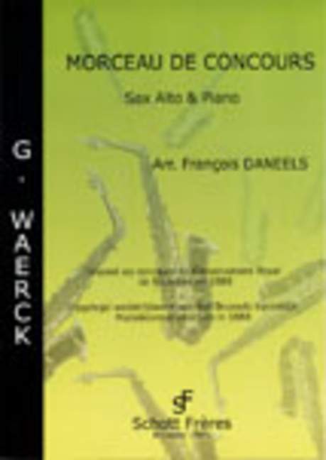 Morceau de concours pour saxophone  alto et piano  Daneels, Francois, ar.
