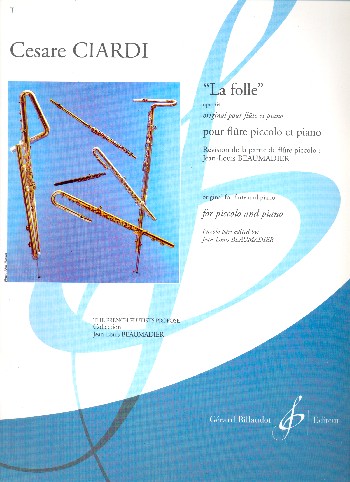 La folle op.64 pour&nbsp;&nbsp;flute piccolo et piano&nbsp;&nbsp;Beaumadier, J.-L., arr.
