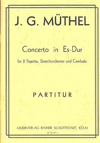 Konzert Es-Dur  für 2 Fagotte, Streichorchester und Cembalo  Partitur