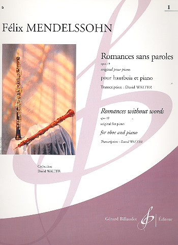 Romances sans paroles op.19&nbsp;&nbsp;pour hautbois et piano&nbsp;&nbsp;
