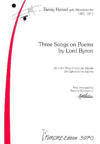 3 Songs on Poems by Lord Byron  for high voice and piano  score