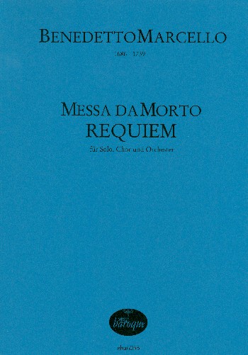 Messa da morto Requiem&nbsp;&nbsp;für Solo, gem Chor und Orchester,&nbsp;&nbsp;Partitur (la)