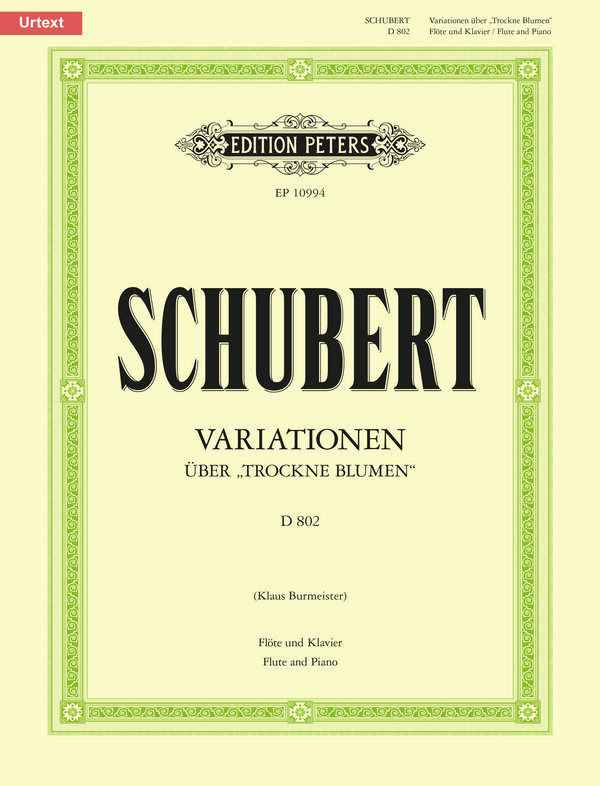 Variationen über Trockne Blumen D802&nbsp;&nbsp;für Flöte und Klavier&nbsp;&nbsp;