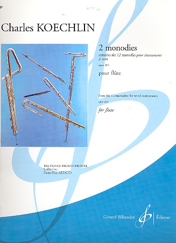 2 monodies op.213 pour  flute  extraites de 12 monodies pour instruments à vents