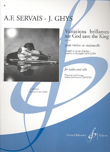 Variations brillantes sur God save  the King op.38 pour violon et  violoncelle, partition+parties