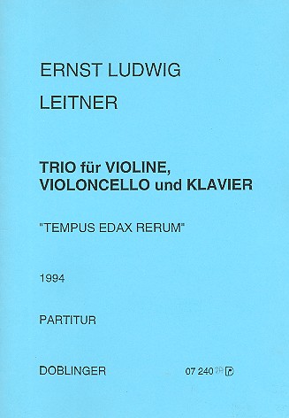 Tempus edax rerum  für Klaviertrio  Partitur