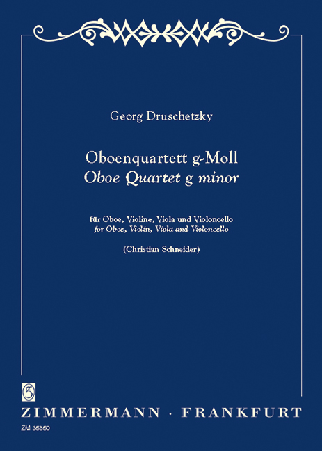 Oboenquartett g-Moll  für Oboe, Violine, Viola und Violoncello  Partitur und Stimmen