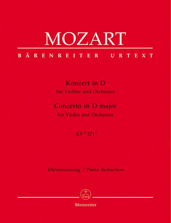 Konzert D-Dur KV271a &nbsp;&nbsp;für Violine und Orchester &nbsp;&nbsp;für Violine und Klavier